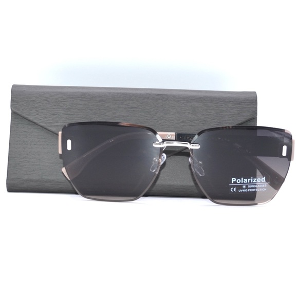 Celine Women Rimless Sunglasses | Tan/Silver/Black | New | No Box | No Tags - Picture 13 of 16